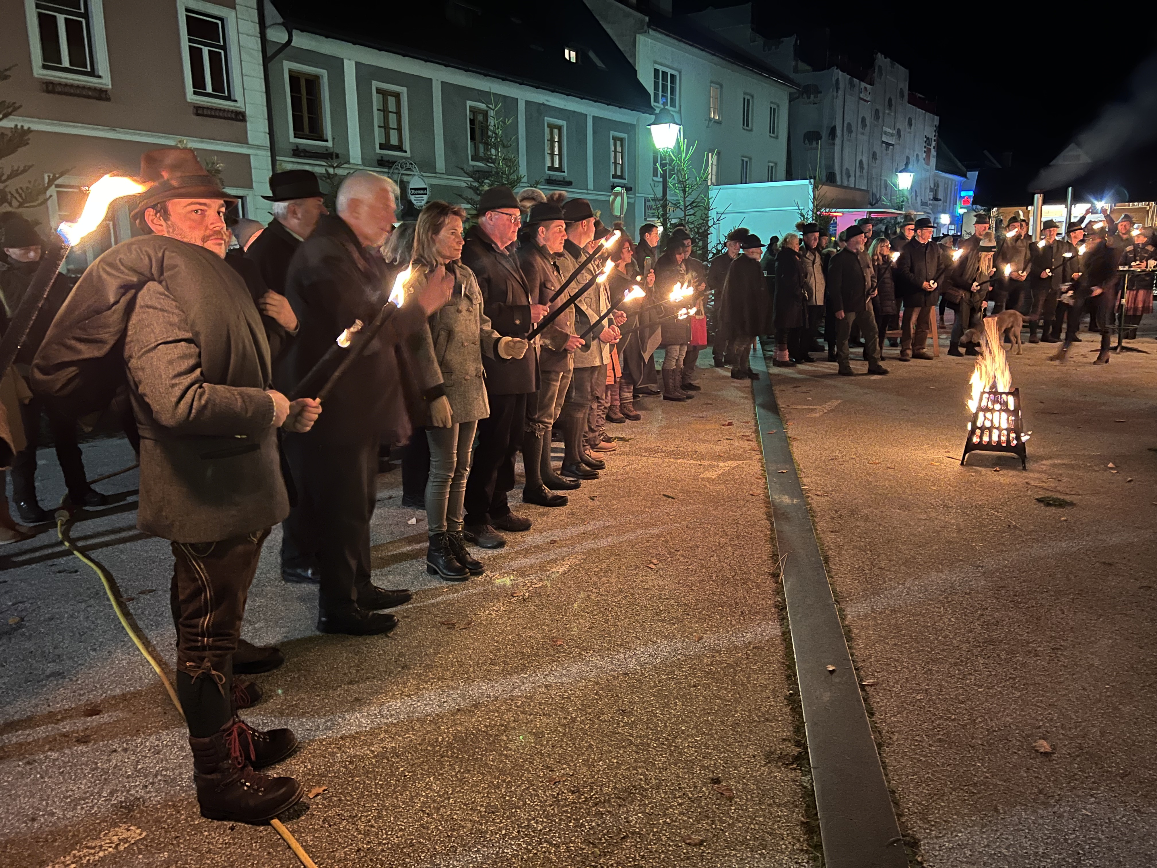 Hubertusfeier - Streckenmeldung und Segnung in St. Gallen / Ulrich Diel OSB